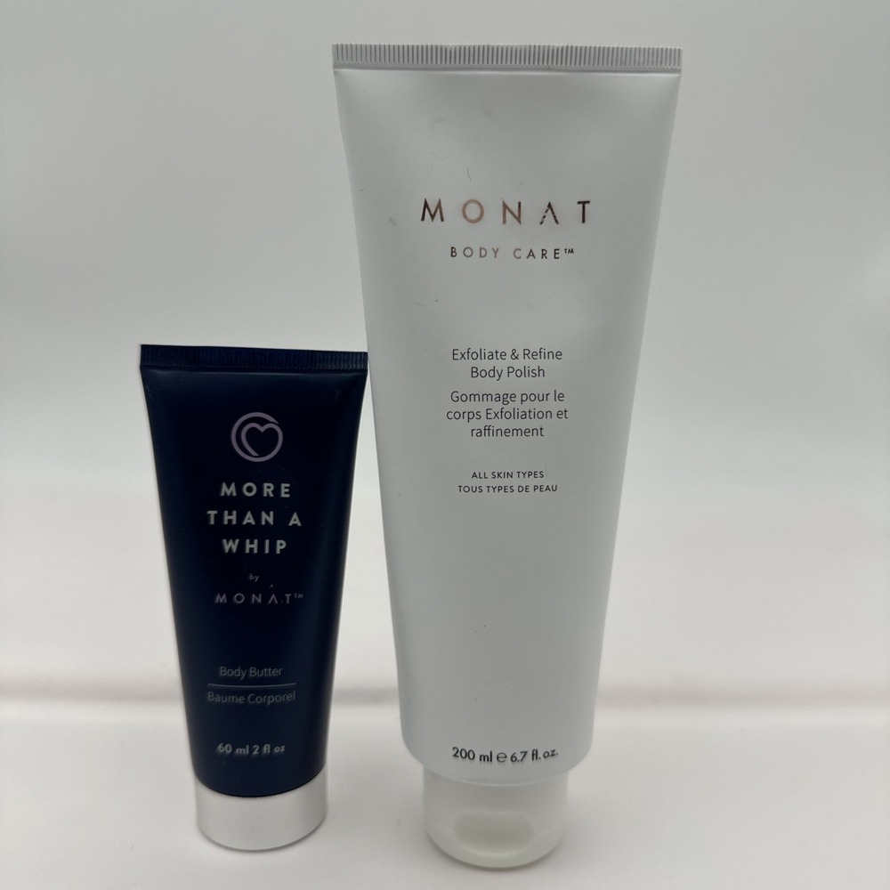 MONAT Body Care Exfoliate And Refine Body Polish 200 Ml & Body Butter NEW